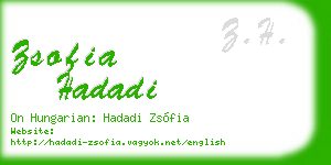 zsofia hadadi business card